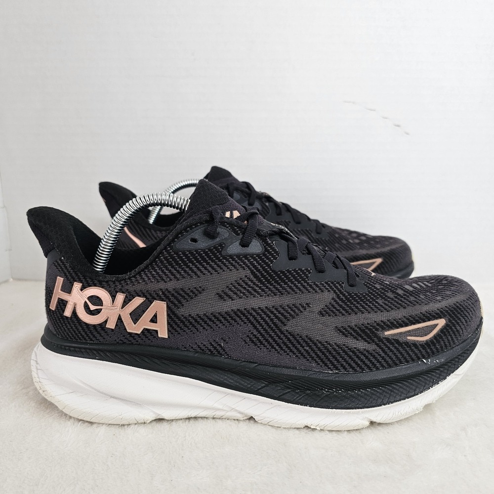 Hoka One One Clifton 9 Sneakers Black Rose Womens Size 11B Sneakers